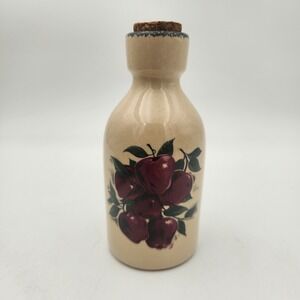 Home & Garden Party Ltd 2002 Apple Stoneware Bottle Cruet with Cork Stopper